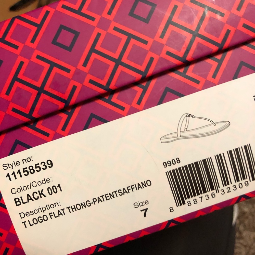 Tory Burch T sandal Black genuine leather - Picture 8 of 8